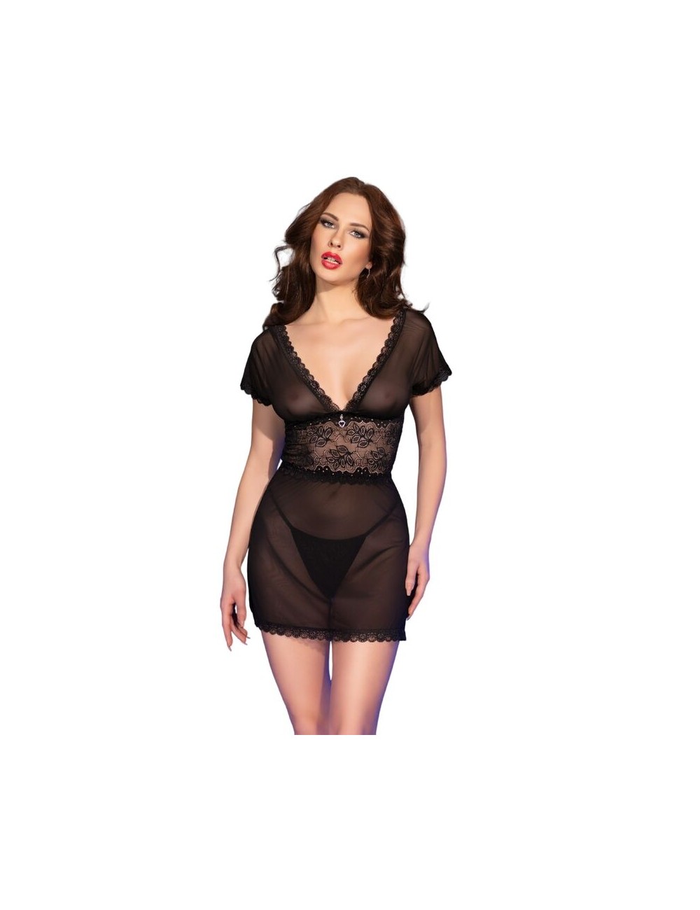 CHILIROSE - CR 4830 BABYDOLL NERO L CHILIROSE - CR 4830 BABYDOLL NERO L