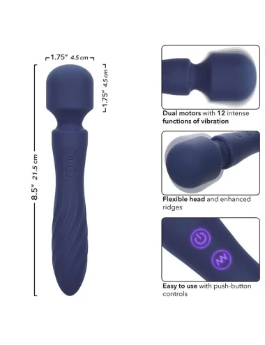 CALEXOTICS - CHARISMA MYSTIQUE MASSAGGIATORE DOPPIO MOTORE 12 FUNZIONI 20,5 CM X 4,5 CM VIOLA