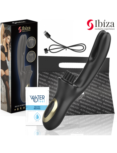 IBIZA - DOPPIO VIBRATORE PINCHING NERO