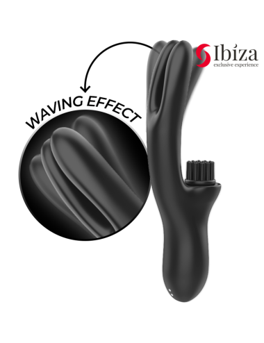 IBIZA - DOPPIO VIBRATORE PINCHING NERO