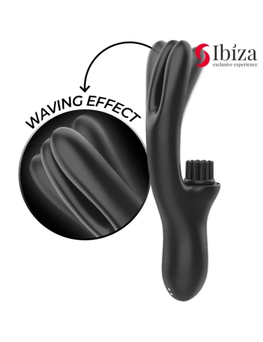 IBIZA - DOPPIO VIBRATORE PINCHING NERO