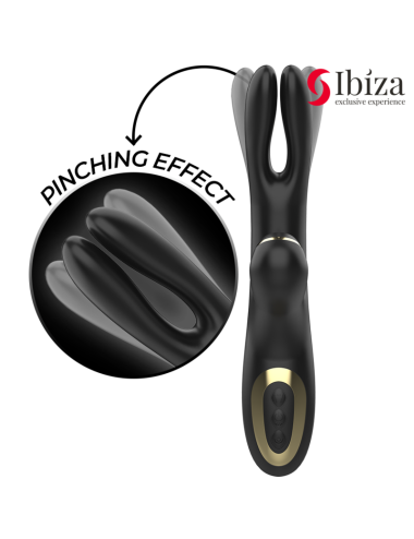 IBIZA - DOPPIO VIBRATORE BLOCCAGGIO NERO