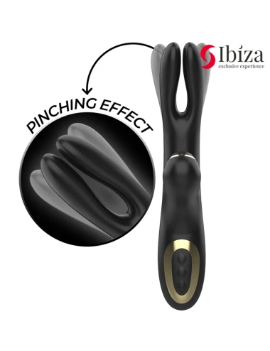 IBIZA - DOPPIO VIBRATORE BLOCCAGGIO NERO