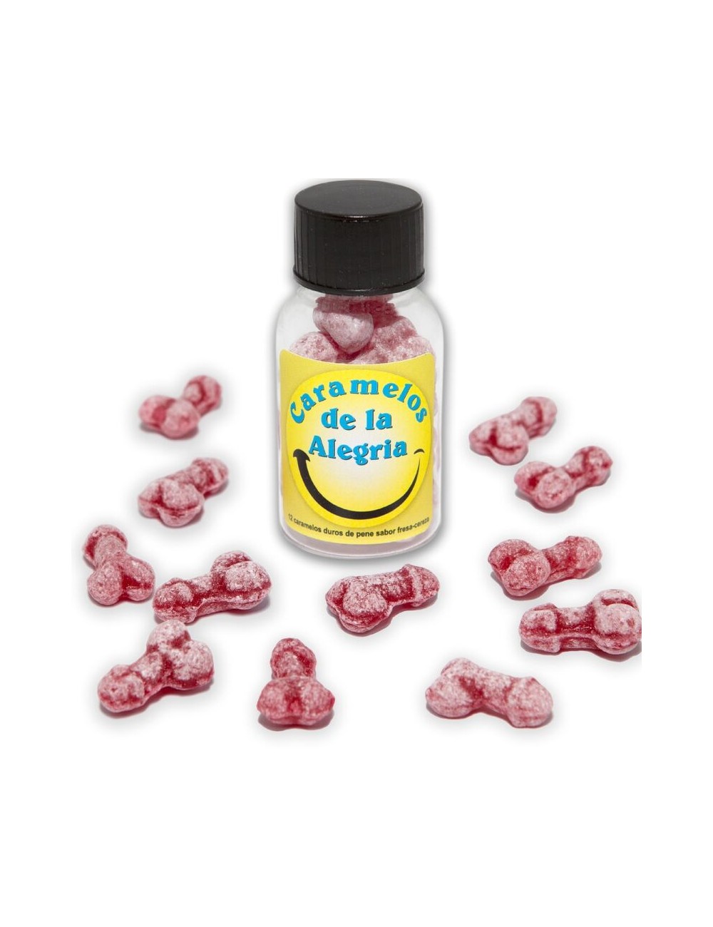 DIABLO PICANTE - 12 CARAMELLE JOY A FORMA DI PENE FRAGOLA/CILIEGIA DIABLO PICANTE - 12 CARAMELLE JOY A FORMA DI PENE FRAGOLA/CILIEGIA