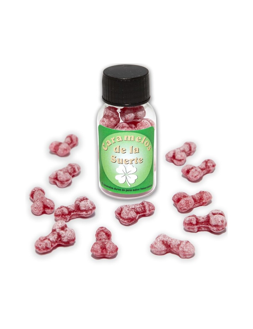 DIABLO PICANTE - 12 CARAMELLE PORTAFORTUNA A FORMA DI PENE FRAGOLA/CILIEGIA DIABLO PICANTE - 12 CARAMELLE PORTAFORTUNA A FORMA DI PENE FRAGOLA/CILIEGIA