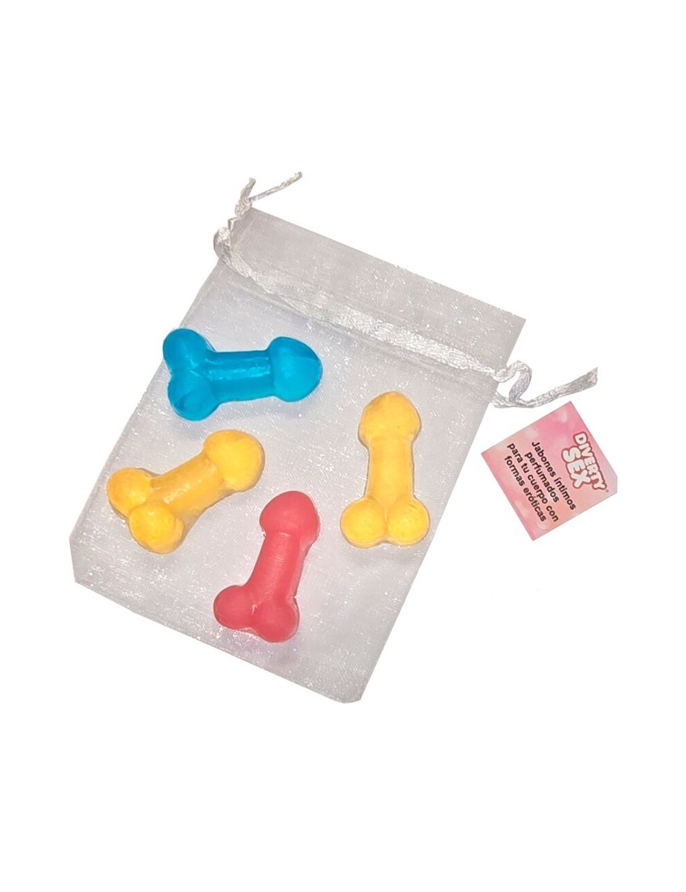 DIABLO PICANTE - 4 MINI SAPONI PROFUMATI A FORMA DI PENE
