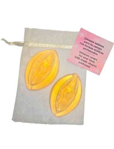 DIABLO PICANTE - 2 SAPONI PROFUMATI A FORMA DI VAGINA GIALLO