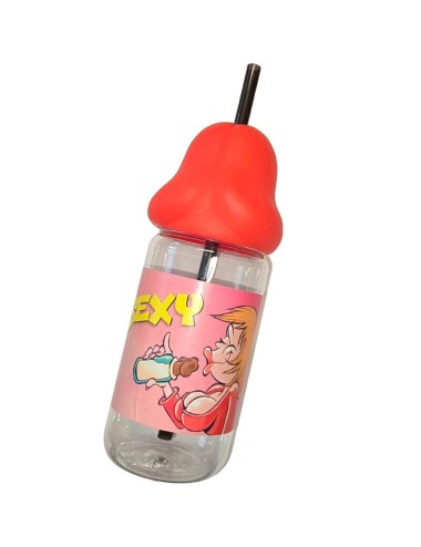 DIABLO PICANTE - BIBERON A FORMA DI PENE 360 ML ROSSO