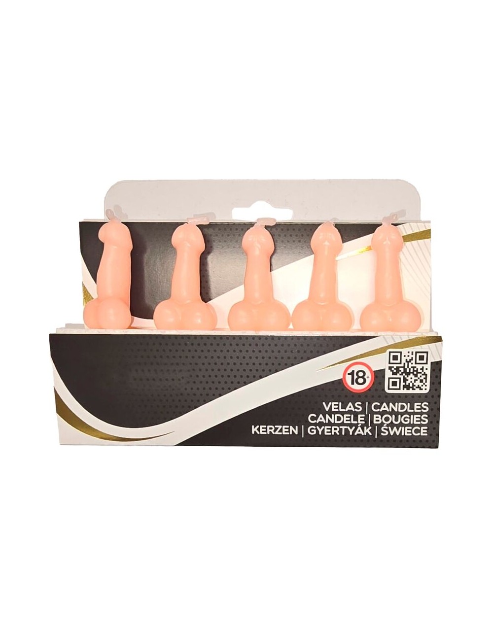 DIABLO PICANTE - SCATOLA DA 5 CANDELE A FORMA DI PENE CARNE