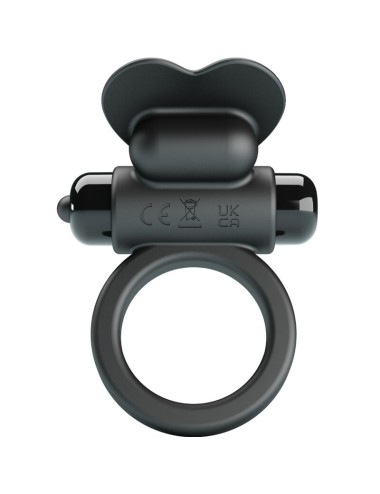 PRETTY LOVE - DEBONAIRE ANELLO VIBRANTE CONIGLIO 10 VIBRAZIONI NERO