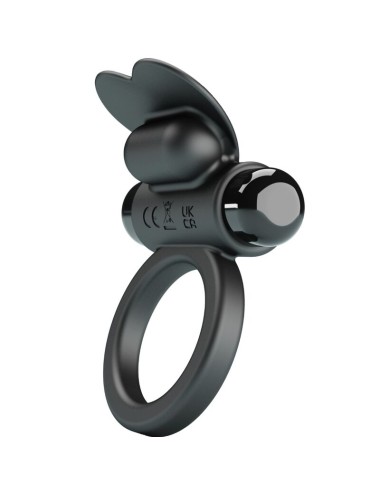 PRETTY LOVE - DEBONAIRE ANELLO VIBRANTE CONIGLIO 10 VIBRAZIONI NERO