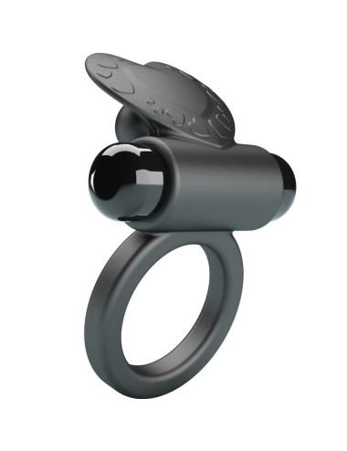PRETTY LOVE - DEBONAIRE ANELLO VIBRANTE CONIGLIO 10 VIBRAZIONI NERO