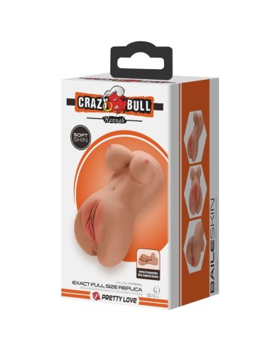CRAZY BULL - HANNAH DOPPIO MASTURBATORE VAGINA E ANO REALISTICO MULATTO