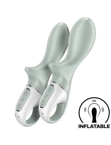 SATISFYER - AIR PUMP BOOTY 3 VIBRATORE ANALE GONFIABILE GRIGIO VERDE