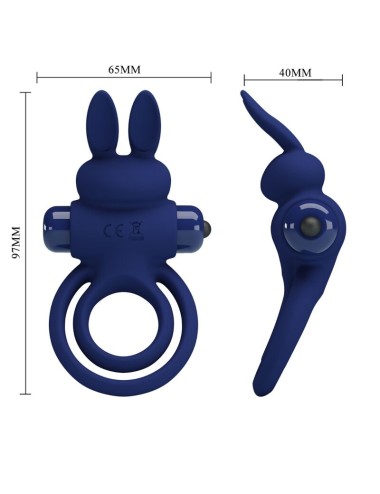 PRETTY LOVE - DAREY DOPPIO ANELLO VIBRANTE CONIGLIO BLU