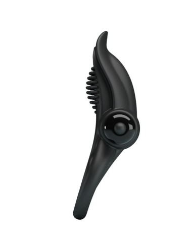 PRETTY LOVE - DOPPIO ANELLO VIBRANTE + STIMOLATORE CLITORIDEO 10 VIBRAZIONI NERO