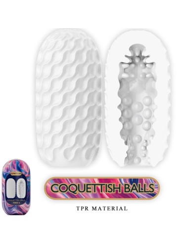 PRETTY LOVE - COQUETISH BALLS SILICONE MASTURBATORE MASCHILE BIANCO