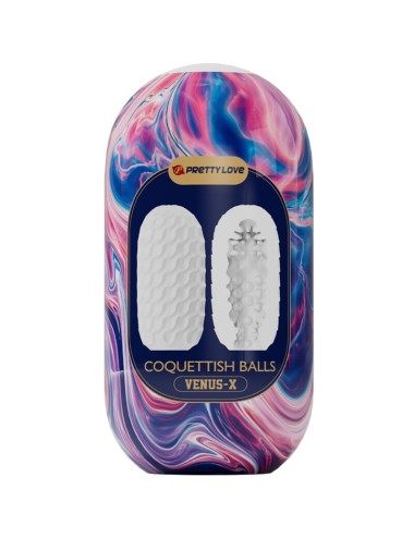 PRETTY LOVE - COQUETISH BALLS SILICONE MASTURBATORE MASCHILE BIANCO