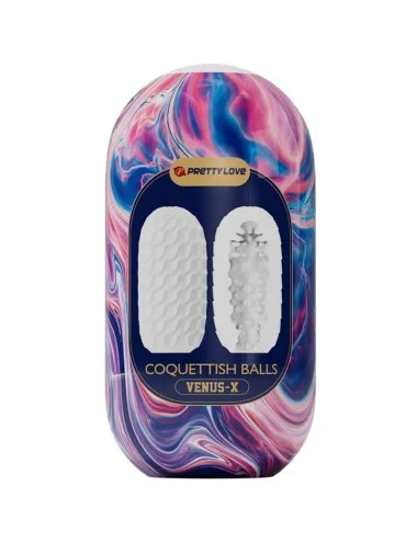 PRETTY LOVE - COQUETISH BALLS SILICONE MASTURBATORE MASCHILE BIANCO