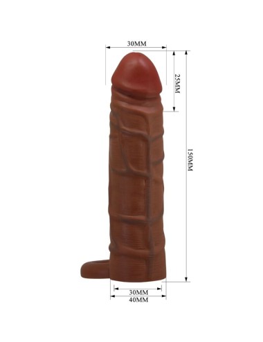 PRETTY LOVE - KAILE GUAINA PER PENE CON ESTENSIONE DA 2,5 CM MULATTO
