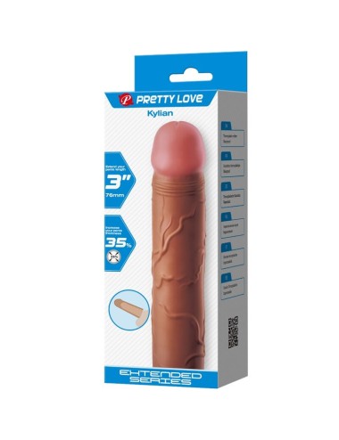 PRETTY LOVE - KYLIAN GUAINA PER PENE CON ESTENSIONE 7,6 CM MULATTO