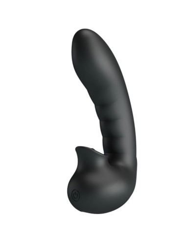 PRETTY LOVE - HOBGOBLIN CUSTODIA PER DITA VIBRANTE 12 VIBRAZIONI + STIMOLATORE CLITORIDE NERO