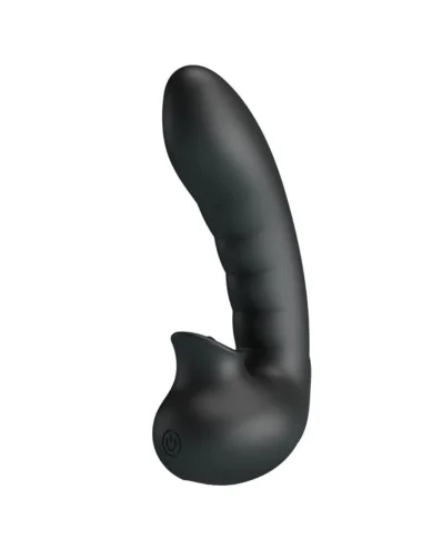 PRETTY LOVE - HOBGOBLIN CUSTODIA PER DITA VIBRANTE 12 VIBRAZIONI + STIMOLATORE CLITORIDE NERO