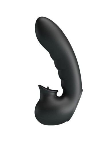 PRETTY LOVE - HOBGOBLIN CUSTODIA PER DITA VIBRANTE 12 VIBRAZIONI + STIMOLATORE CLITORIDE NERO