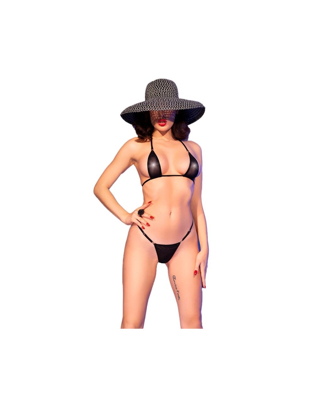 CHILIROSE - CR 4840 MICRO BIKINI NERO S/M CHILIROSE - CR 4840 MICRO BIKINI NERO S/M