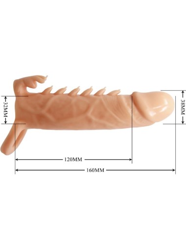 PRETTY LOVE - EMMIT GUAINA PER PENE + STIMOLATORE PER CLITORIDE FLESH