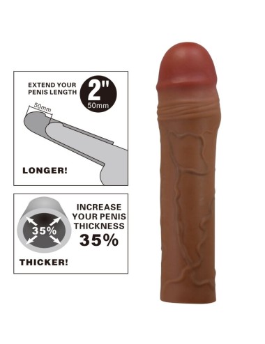 PRETTY LOVE - GUAINA PER PENE CHANE CON ESTENSIONE 5 CM MULATTO