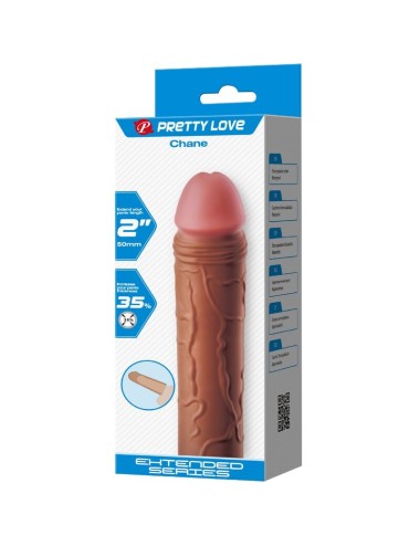 PRETTY LOVE - GUAINA PER PENE CHANE CON ESTENSIONE 5 CM MULATTO