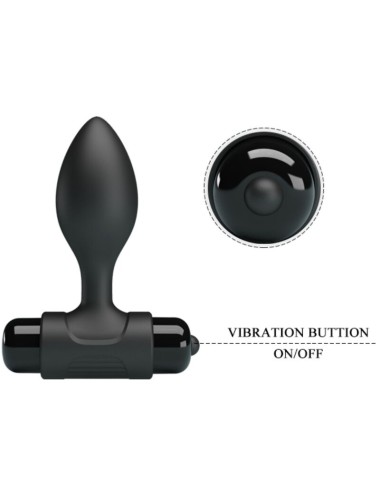 PRETTY LOVE - VIBRA BUTT 10 VIBRAZIONI PLUG ANALE NERO