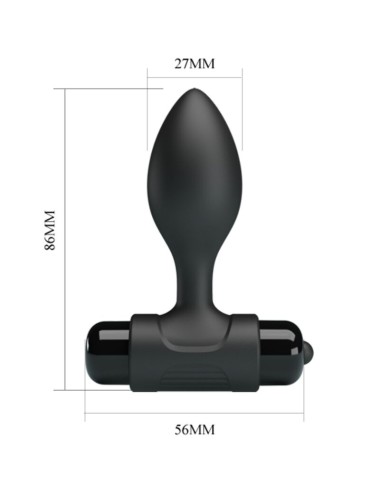 PRETTY LOVE - VIBRA BUTT 10 VIBRAZIONI PLUG ANALE NERO