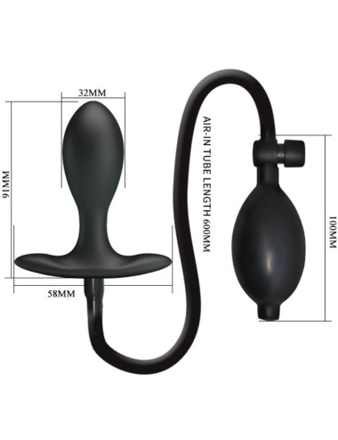 PRETTY LOVE - PLUG ANALE GONFIABILE NERO
