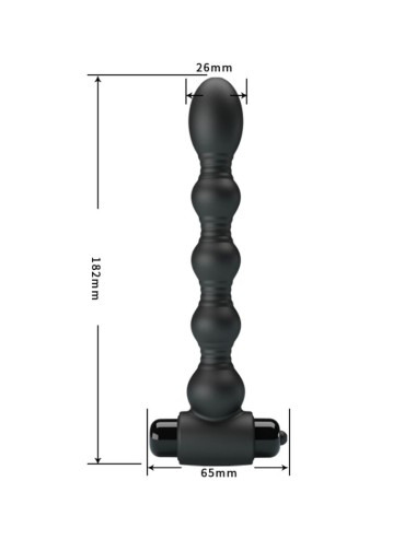 PRETTY LOVE - LYNN SILICONE ANAL PLUG 10 VIBRAZIONI NERO