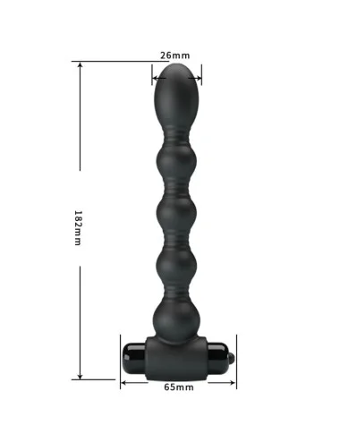 PRETTY LOVE - LYNN SILICONE ANAL PLUG 10 VIBRAZIONI NERO