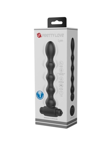 PRETTY LOVE - LYNN SILICONE ANAL PLUG 10 VIBRAZIONI NERO