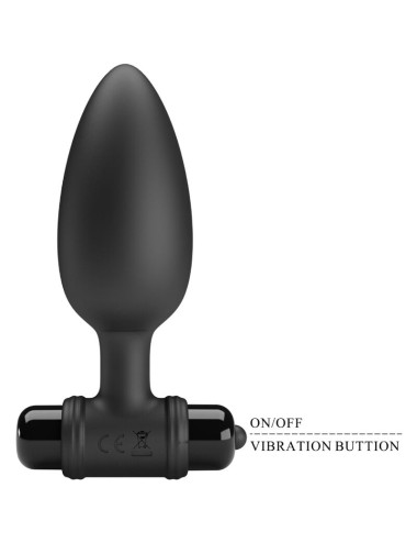 PRETTY LOVE - VIBRA BUTT PLUG 2 PLUG ANALE 10 VIBRAZIONI NERO