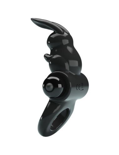 PRETTY LOVE - ANELLO VIBRATORE CONIGLIO ECCITANTE 10 VIBRAZIONI NERO