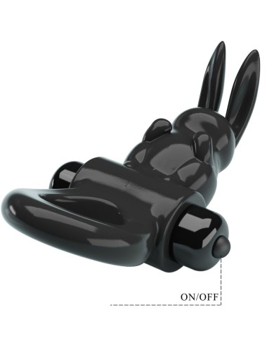 PRETTY LOVE - ANELLO VIBRATORE CONIGLIO ECCITANTE 10 VIBRAZIONI NERO