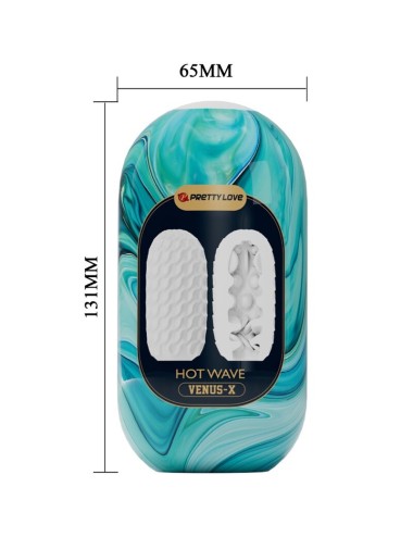 PRETTY LOVE - MASTURBATORE MASCHILE IN SILICONE HOT WAVE BIANCO