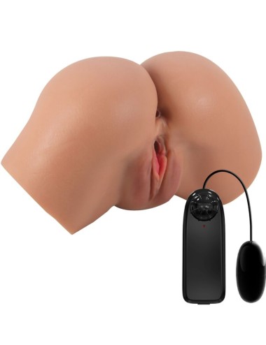 CRAZY BULL - VIBRATORE HAILEY CON VAGINA E ANO REALISTICI MULATTO CONTROLLO REMOTO