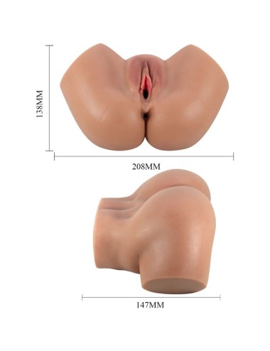 CRAZY BULL - VIBRATORE HAILEY CON VAGINA E ANO REALISTICI MULATTO CONTROLLO REMOTO