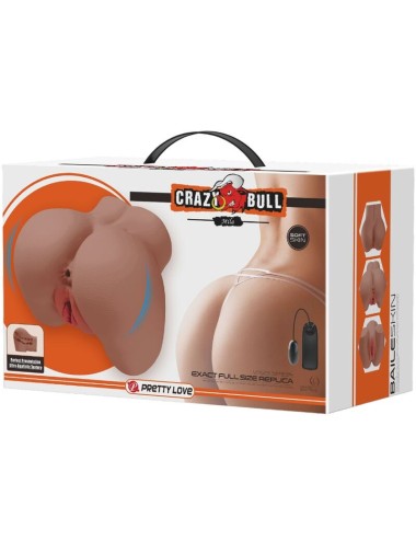 CRAZY BULL - MILA VIBRATORE CULO CON VAGINA REALISTICA E ANO CONTROLLO CARNE REMOTO