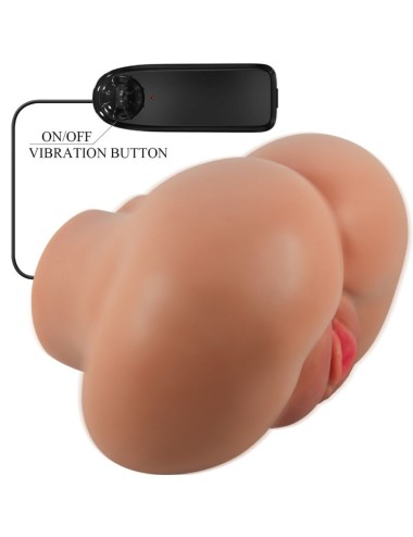 CRAZY BULL - VIBRATORE LUNA CON VAGINA E ANO REALISTICI CONTROLLO DELLA CARNE TELECOMANDO
