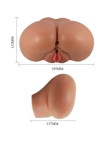 CRAZY BULL - VIBRATORE LUNA CON VAGINA E ANO REALISTICI CONTROLLO DELLA CARNE TELECOMANDO