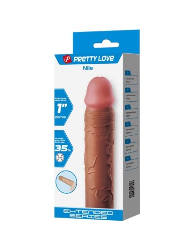PRETTY LOVE - GUAINA PER PENE NILE CON ESTENSIONE 2,5 CM MULATTO