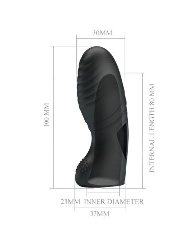 PRETTY LOVE - VIBRATORE DA DITO IN SILICONE ALAN NERO