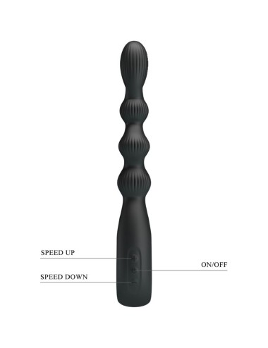 PRETTY LOVE - FEDERER VIBRATORE ANALE 12 VIBRAZIONI NERO